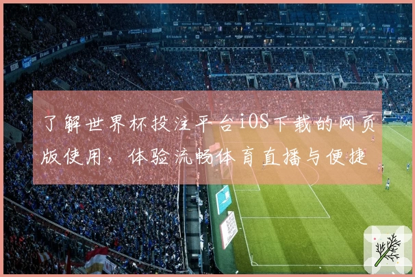 了解世界杯投注平台iOS下载的网页版使用，体验流畅体育直播与便捷功能